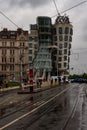 The Dancing House, TanÃÂÃÂ­cÃÂ­ DÃÂ¯m, in the centre of Prague.